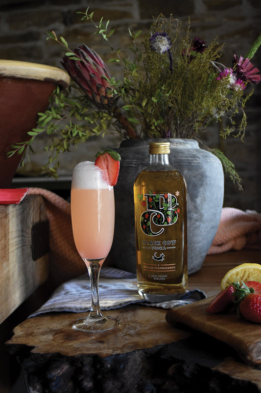 Rhubarb & Strawberry Bellini