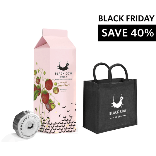 Ultimate Gift Bundle - Black Cow & English Strawberries Carton + White Star Cheese + Tote Bag